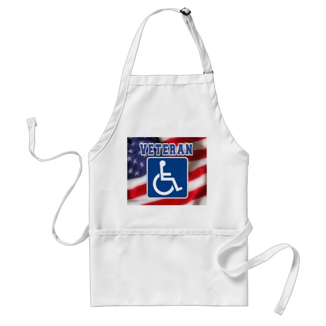 Disabled Handicapped Veteran USA Standard Apron (Front)
