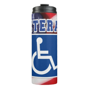 Disabled Handicapped Veteran USA Thermal Tumbler