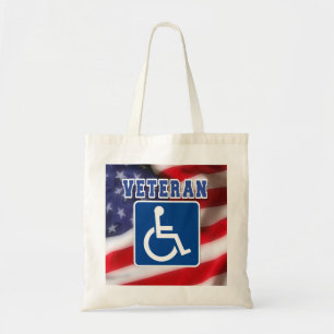 Disabled Handicapped Veteran USA Tote Bag