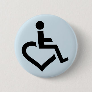 Disabled Heart Wheelchair Badge