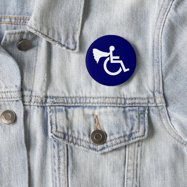 Disabled Hero 6 Cm Round Badge (In Situ)