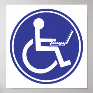 DISABLED LAPTOP POSTER