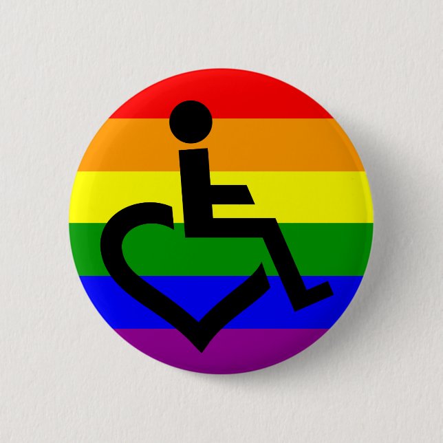 Disabled LGBT Pride Badge (Front)