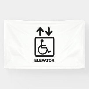 Disabled People Elevator Sign