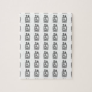 Disabled People Elevator Sign Jigsaw Puzzle