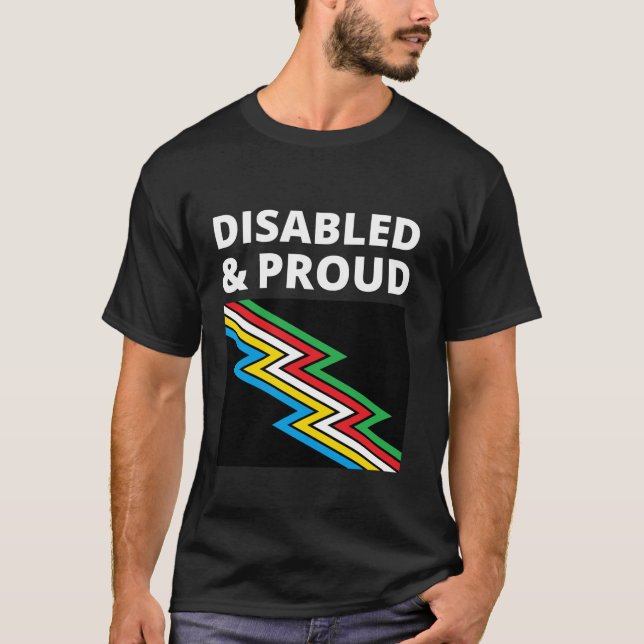 Disabled Proud With Disability Pride Flag Long Sle T-Shirt (Front)