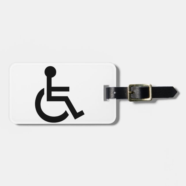 Disabled Symbol Luggage Tag (Front Horizontal)