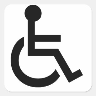 Disabled Symbol Square Sticker