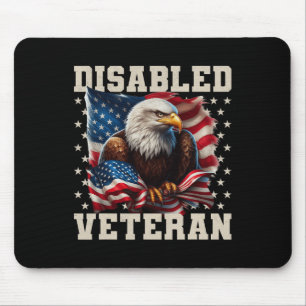 Disabled Veteran American Flag Military Soldier Ve Mouse Mat