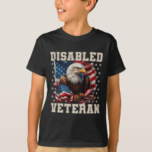 Disabled Veteran American Flag Military Soldier Ve T-Shirt