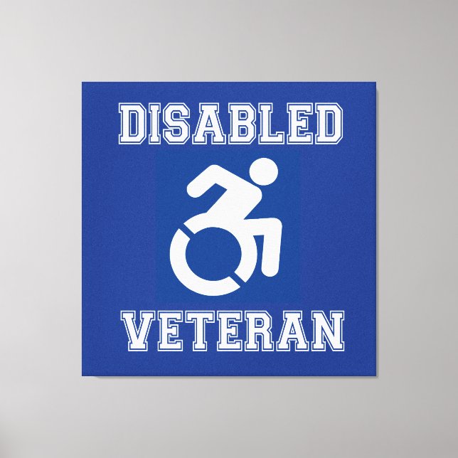 Disabled Veteran Canvas Print (Front)