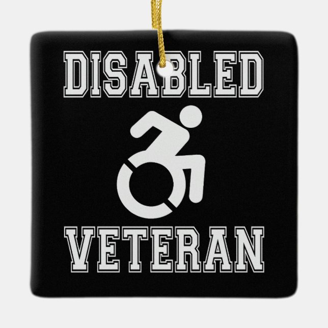 Disabled Veteran Ceramic Ornament (Front)