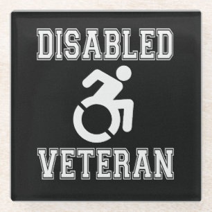 Disabled Veteran Glass Coaster