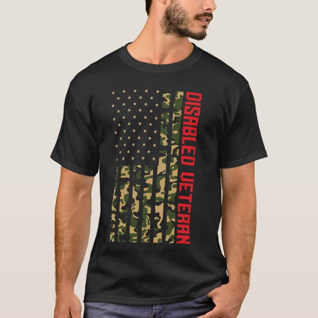 Disabled Veteran Handicap Military Soldier Veteran T-Shirt (Front)