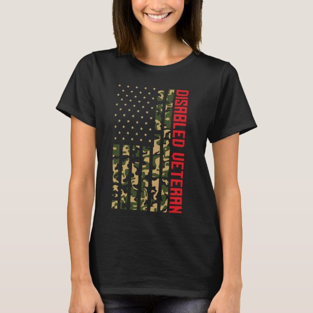 Disabled Veteran Handicap Military Soldier Veteran T-Shirt (Front)