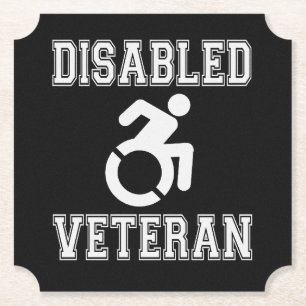 Disabled Veteran Paper Coaster