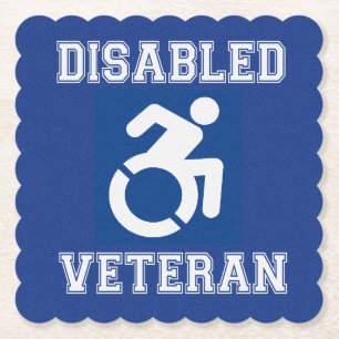 Disabled Veteran Paper Coaster
