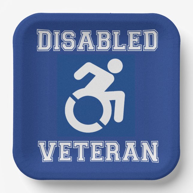 Disabled Veteran Paper Plate (Front)