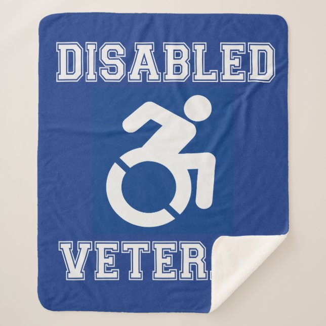 Disabled Veteran Sherpa Blanket (Front)