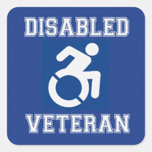 Disabled Veteran Square Sticker
