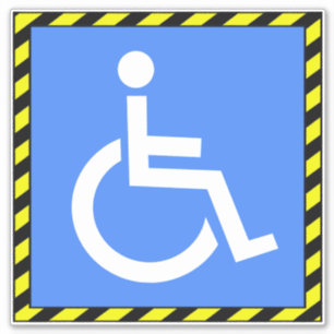 Disabled Wheelchair Sign - Blue Handicap