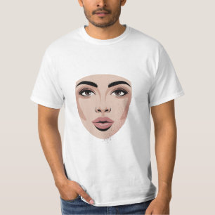 Disappearing Beauty – Modern Minimal Face Art T-Shirt