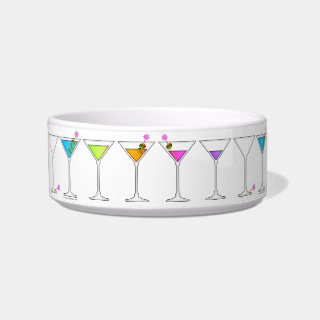 DISAPPEARING MARTINI SNACK or PET BOWL (Front)