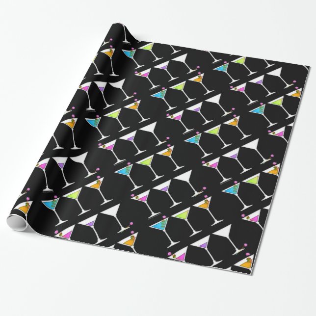 Disappearing Martni WRAPPING PAPER (Unrolled)