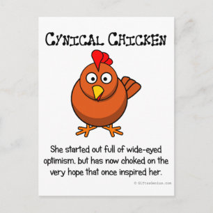 Disappointed and choked by hope postcard