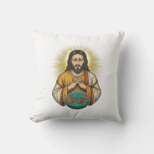 Disappointed Jesus Deflated Exercise Ball Gym Fail Cushion
