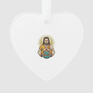 Disappointed Jesus Deflated Exercise Ball Gym Fail Ornament