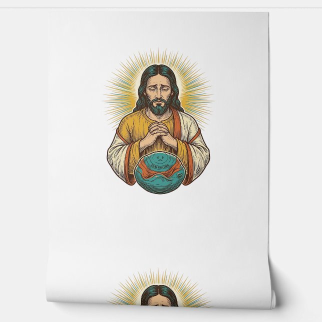 Disappointed Jesus Deflated Exercise Ball Gym Fail Wallpaper (Unrolling)