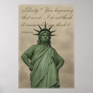 Disappointed Statue of Liberty Poster