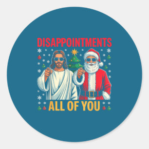 Disappointments All Jesus Christmas Retro Classic Round Sticker