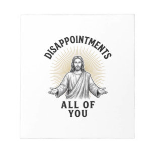 Disappointments All Of You Vintage Religious Shirt Notepad