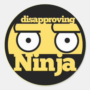 Disapproval Ninja Classic Round Sticker