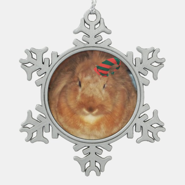 Disapproving Bunny Rabbit Ornament (Front)