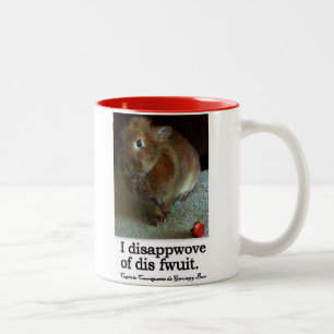 Disapproving Bunny Rabbit Two Tone Mug