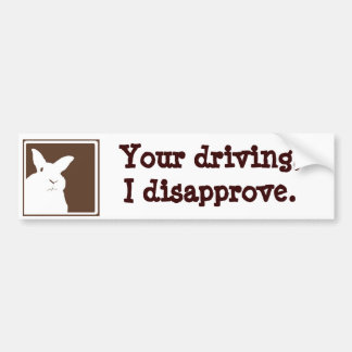 Disapproving Rabbits Bumper Sticker 1