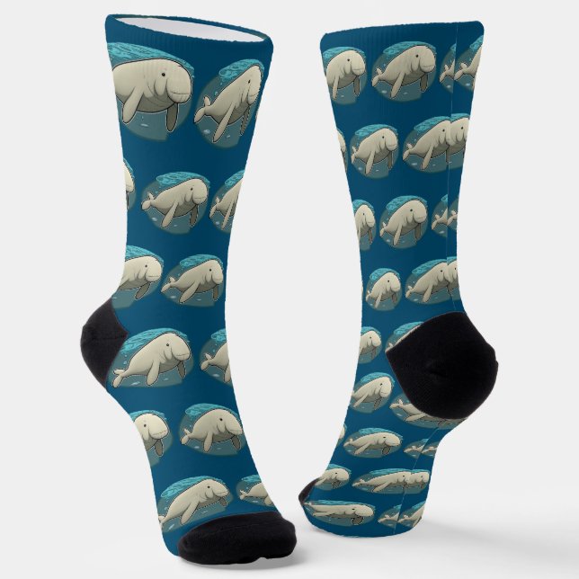 Disarming Dugong Socks (Angled)