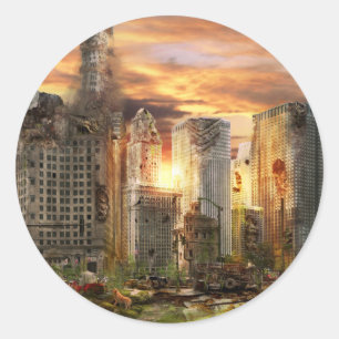 Disaster - Chicago, IL - Gotta walk the dog Classic Round Sticker