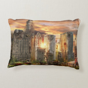 Disaster - Chicago, IL - Gotta walk the dog Decorative Cushion