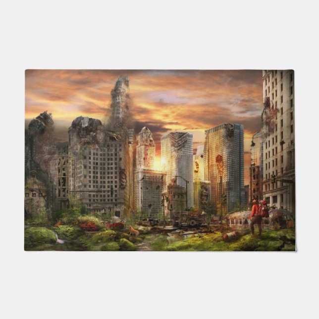 Disaster - Chicago, IL - Gotta walk the dog Doormat (Front)