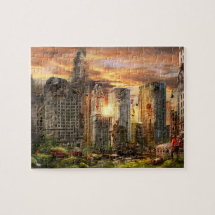 Disaster - Chicago, IL - Gotta walk the dog Jigsaw Puzzle