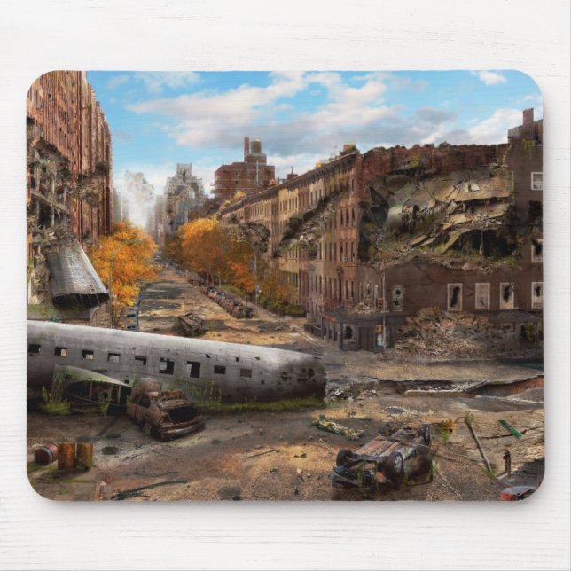 Disaster - New York, NY - No left turn on red Mouse Mat (Front)