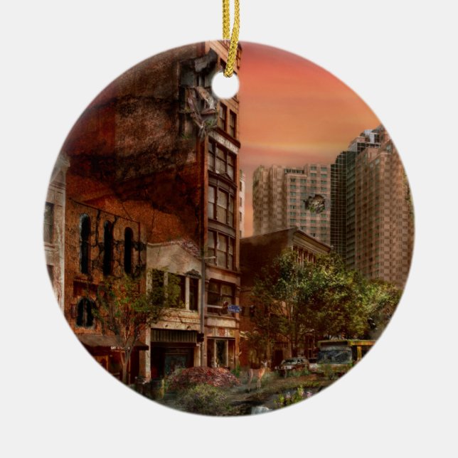 Disaster - Pittsburgh, PA - The Y2K Bug Ceramic Tree Decoration (Front)