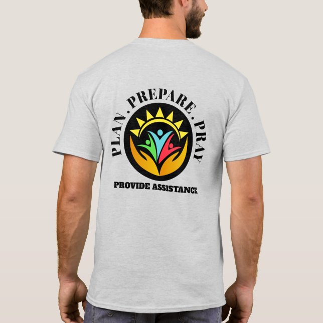 Disaster Preparedness Unity Helping Hands  T-Shirt (Back)