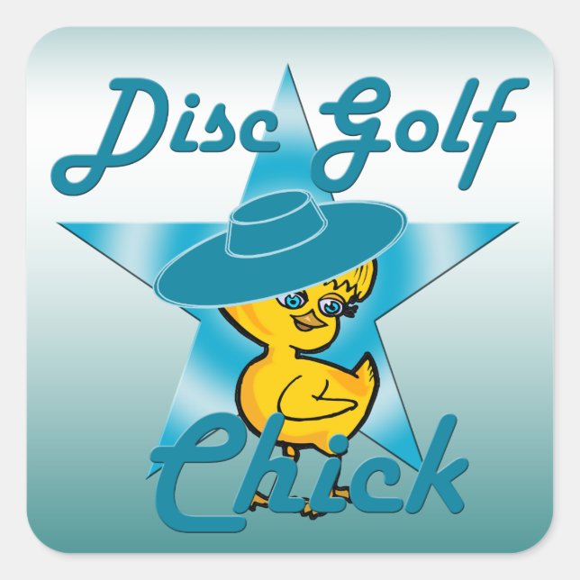 Disc Golf #7 Square Sticker (Front)
