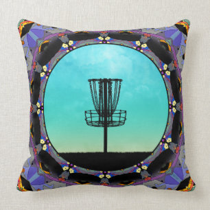 Disc Golf Abstract Basket 3 Cushion