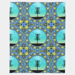 Disc Golf Abstract Basket 5 Fleece Blanket